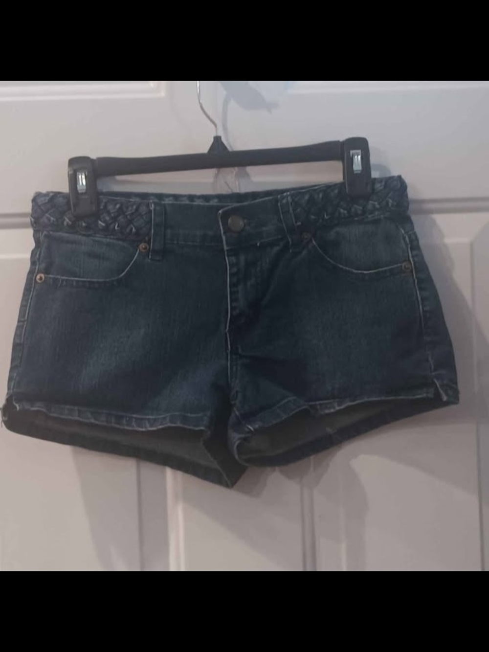 Stylish Denim Braided Waist Women's Shorts